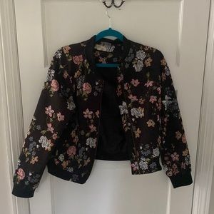 Hippie Rose floral bomber jacket